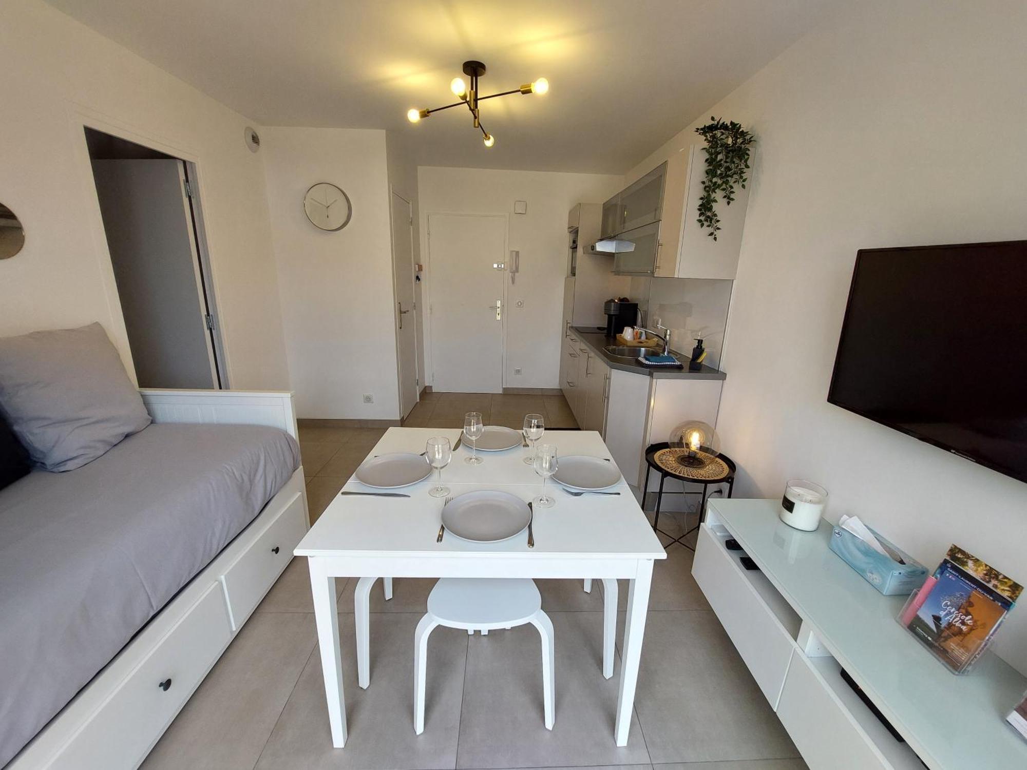 T2 Au Calme, Proche Des Plages, Climatise Et Parking Prive Cagnes-sur-Mer Zewnętrze zdjęcie